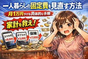一人暮らしの固定費を見直す方法｜月1万円下げる具体的な手順【完全ガイド】