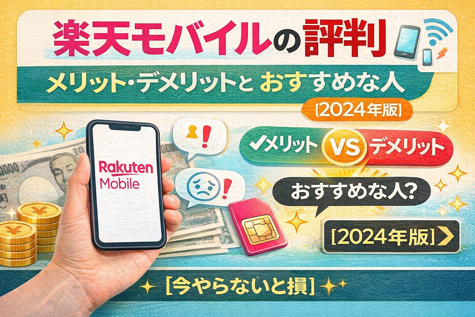 楽天モバイルの評判｜メリット・デメリットとおすすめな人【2026年版】